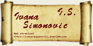 Ivana Simonović vizit kartica